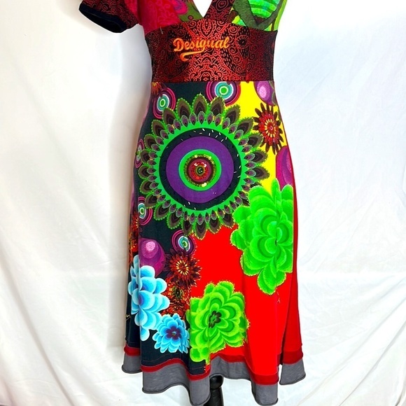 Y2k Desigual Pop Art Sequin Dress - Picture 4 of 8